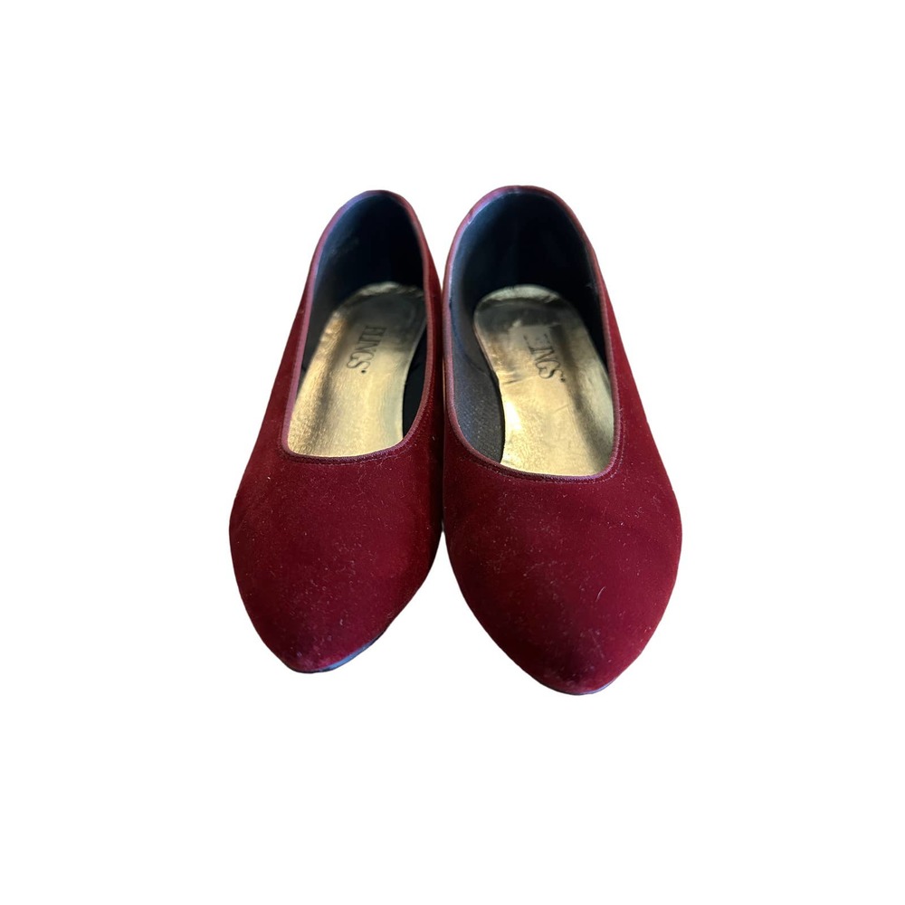 FLINGS Women Size 6 M RED VELVET PUMP High Hells